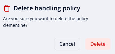 Policy deletion confirmation